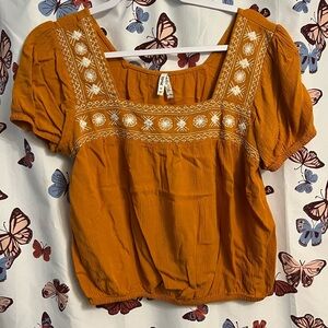Mudd cinched short sleeve top
